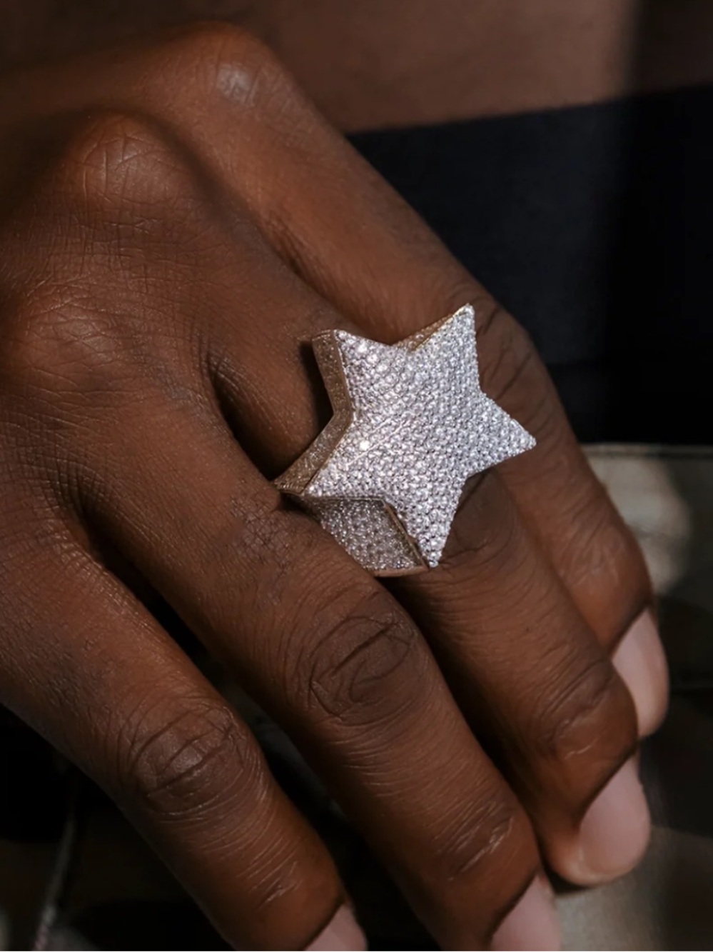 Size 7 Iced Out Star Ring
